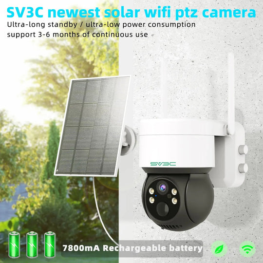 Solar Security Camera Outdoor - WiFi with Solar panel - OZPAK TECH